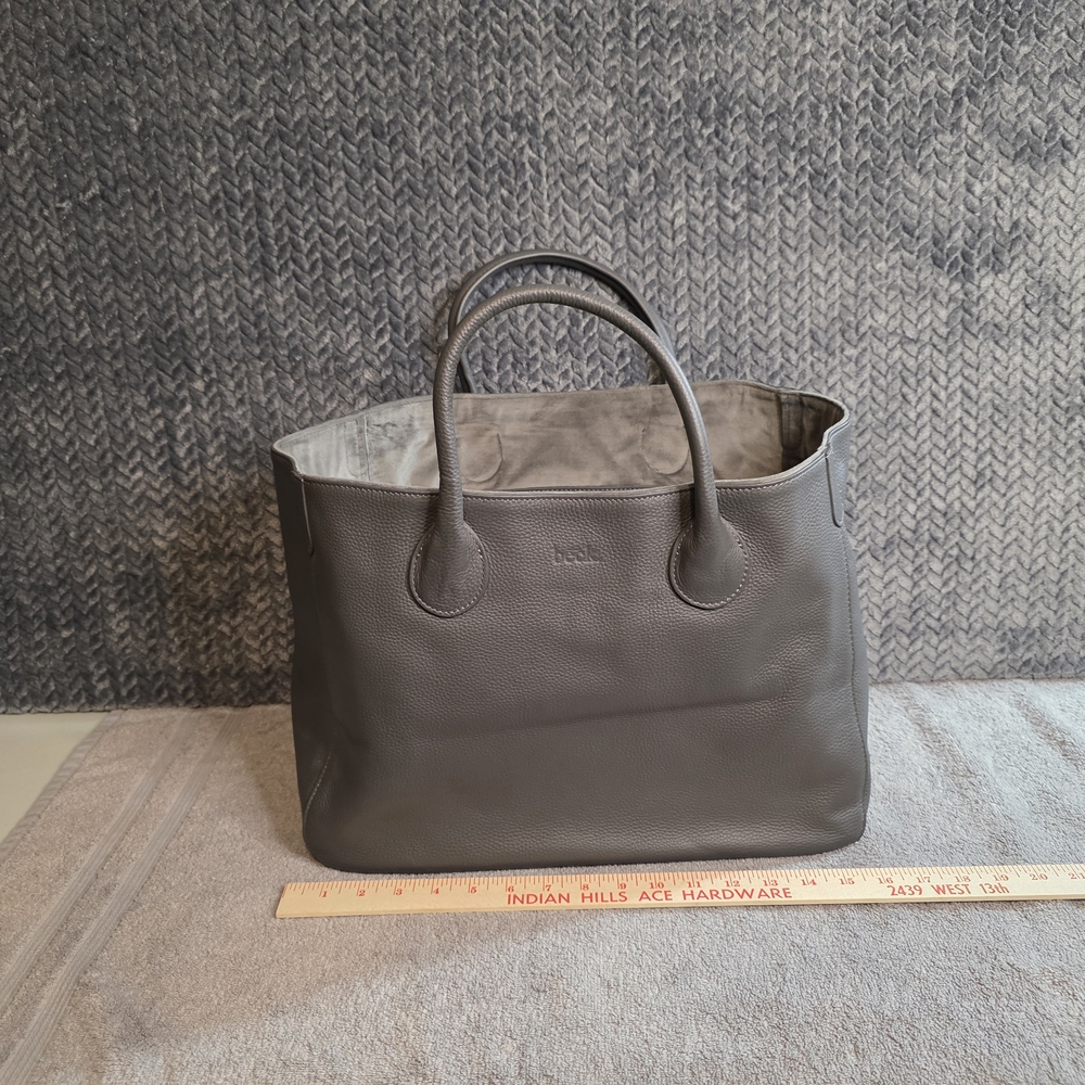 BECK Classic Leather Tote SRP $435 Paris Gray- Beautiful Bag Purse